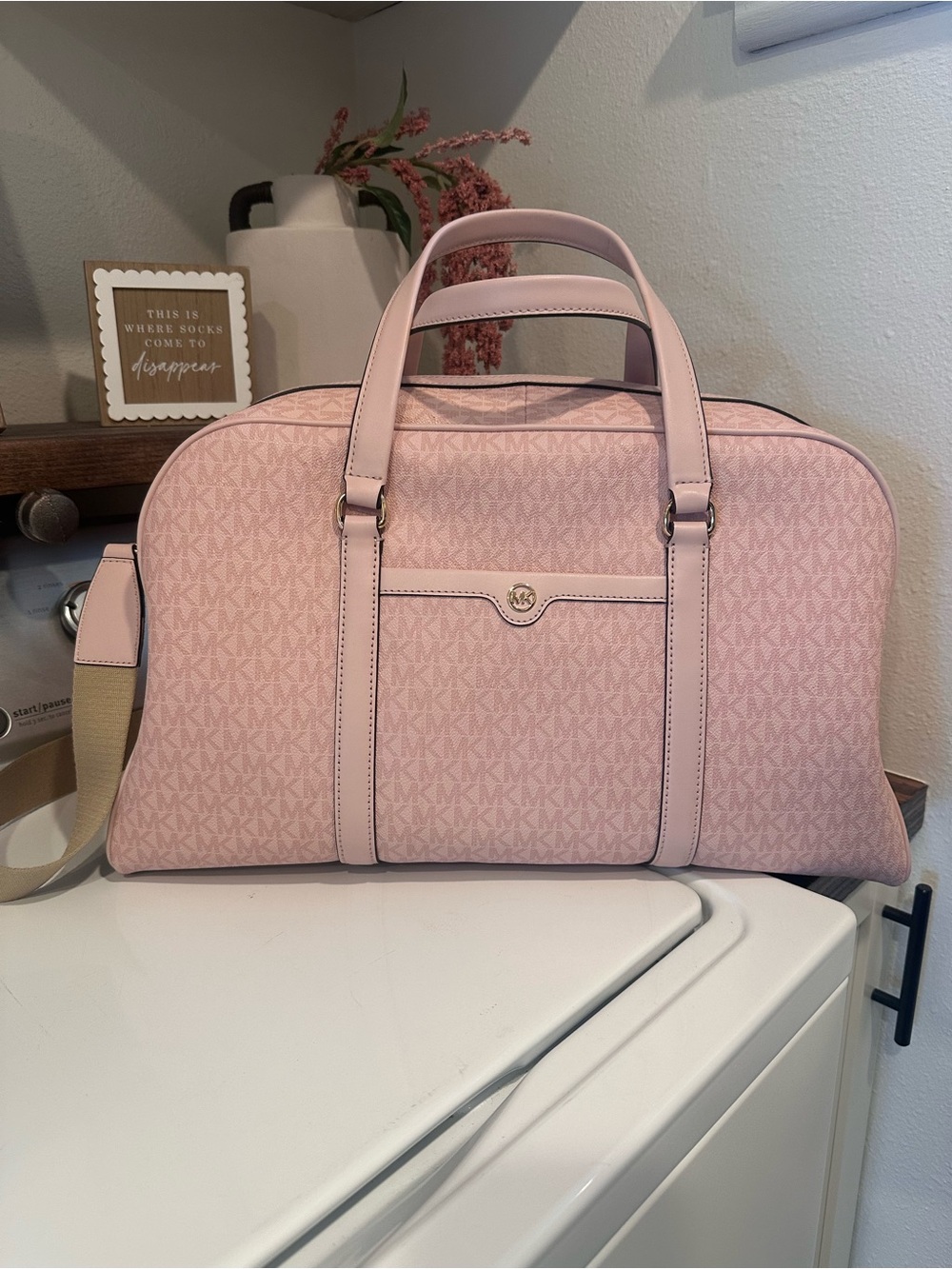 Michael Kors Jet Set Large XL Weekender Bag Pink